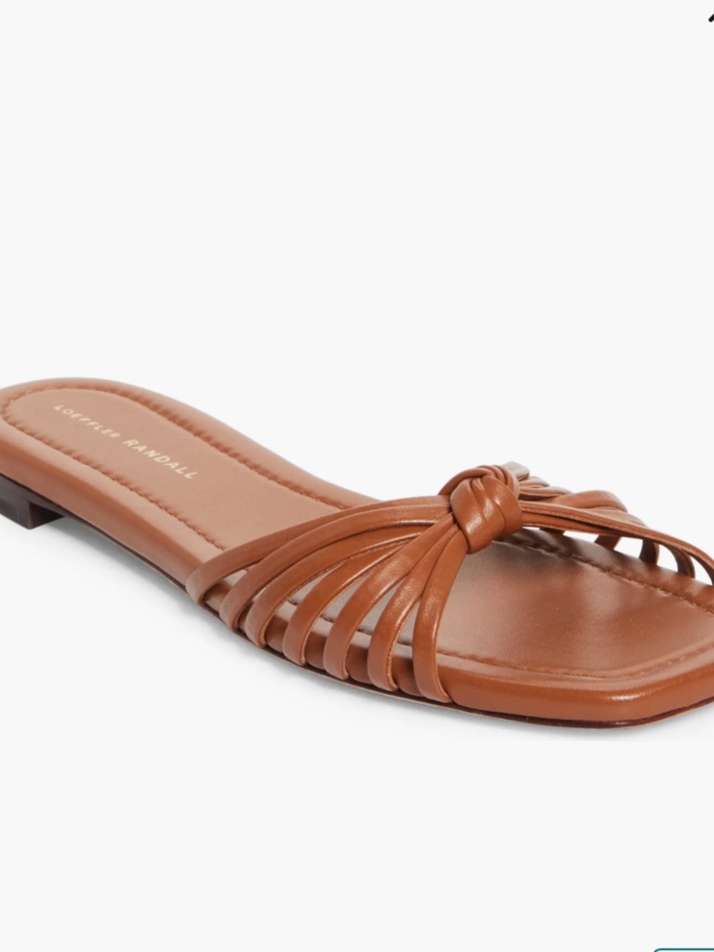 Loeffler Randall Izzie Knotted Slide Sandal. Timber. 8.5.